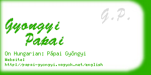 gyongyi papai business card